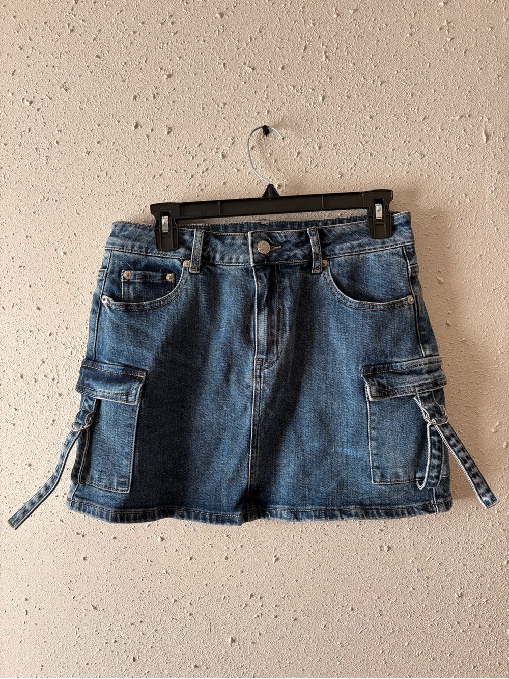 Windsor Blue Denim Cargo Mini Skirt
